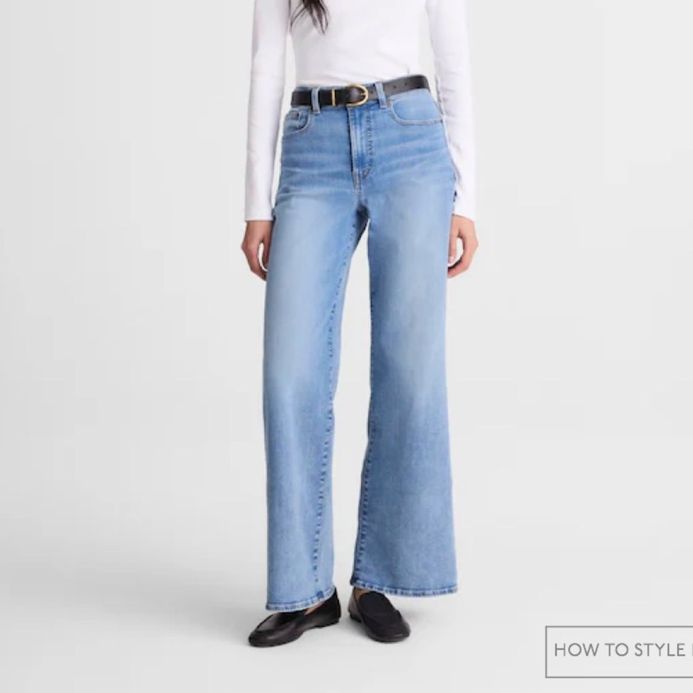 Madewell Women's Wide Leg Blue Jeans